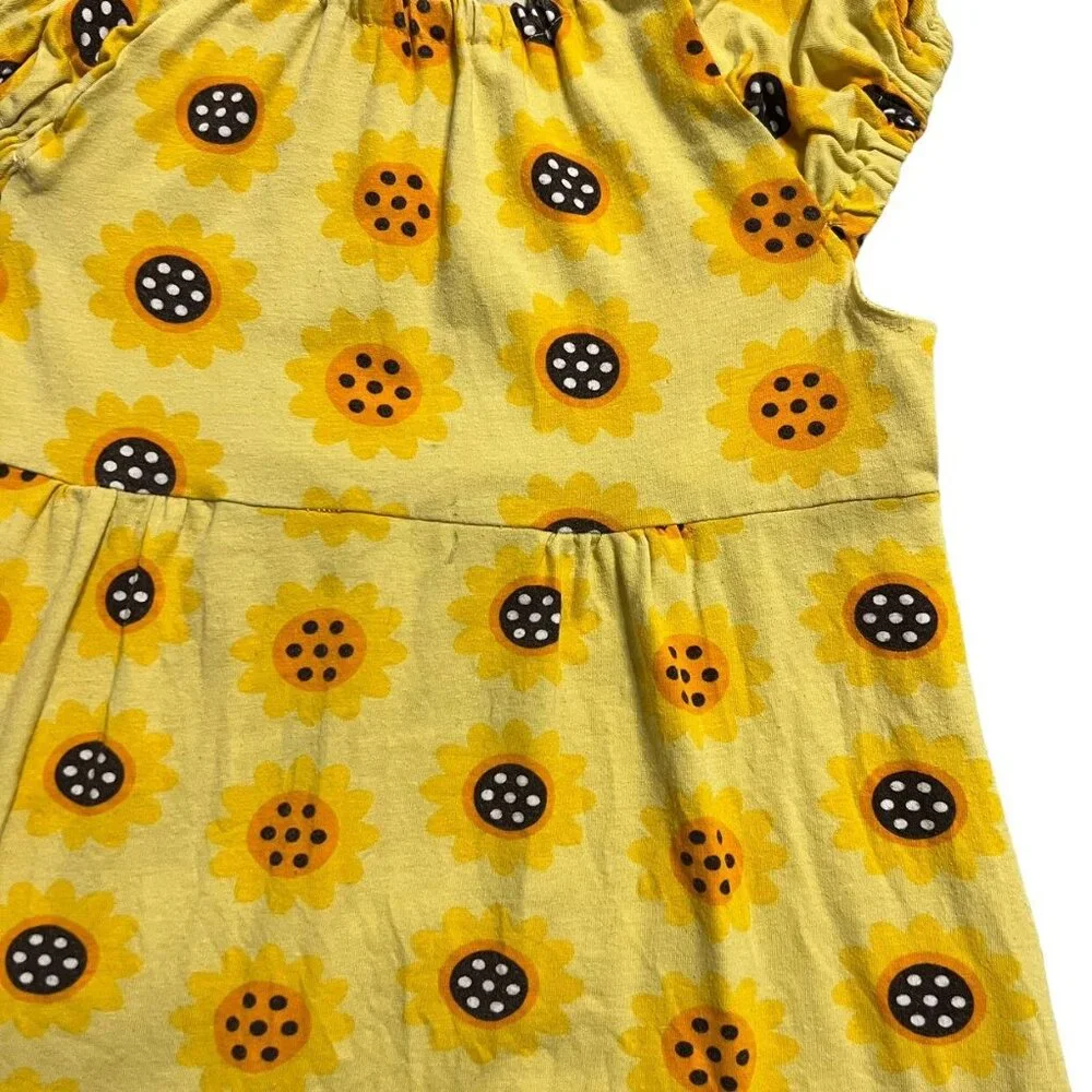 Maxomorra Sz 110/116 (5-6Y) Yellow Sunflower Dress
